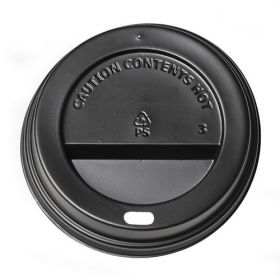 Koffiedeksel wegwerp zwart 80mm